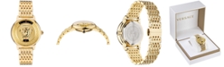 Versace Women's Swiss Medusa Icon Gold-Tone Stainless Steel Bracelet Watch 38mm